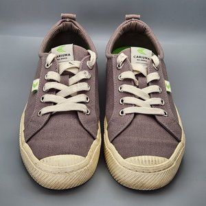 Cariuma Oca Canvas Low Top Mystic Grey Sneakers with Cork Insoles Women's 8